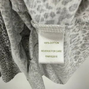 Garnet Hill size small sleeveless tiered dress white gray leopard print cotton‎ thumbnail 4