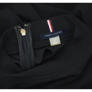 Tommy Hilfiger Womens Mock Neck Ruffled Long Sleeve Cocktail Midi Dress Black 12 thumbnail 4