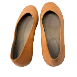Eileen Fisher Tour Nubuck Espadrille Ballet Flat Orange Leather Womens 7.5‎ thumbnail 5