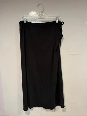 Aerie Classic Black Women's Drawstring Midi Skirt thumbnail 5