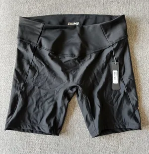 NWT SKIMS High-Rise Black Women's Active Shorts thumbnail 1