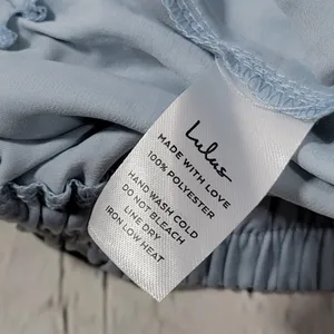 Lulus Light Blue Elastic‎ Waist Polyester Shorts Women's Size Large thumbnail 8