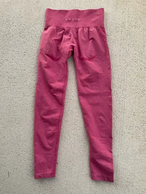 NVGTN Seamless High Waisted Leggings raspberry Medium Gym Activewear thumbnail 5