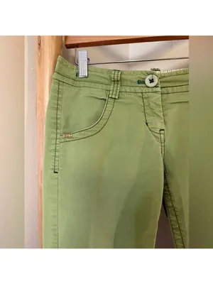 Y2K Vintage Anthropologie Ett:Twa Capri Low Rise Chino Sage Green Sz 2 thumbnail 4