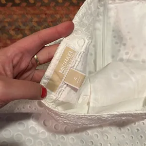 Michael Kors White Eyelet Mini Skirt Dainty Boho Western thumbnail 2