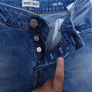 Warp + Weft Distressed Button Fly Cigarette Jeans |CDG Paris Size 25x26 thumbnail 11