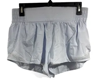 Light Blue running Shorts brief lined elastic waistband thumbnail 1