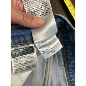 Levi's 501 Women Shorts W28 Blue Denim Original Fit High Rise Cutoff Jeans Sz 28 thumbnail 4