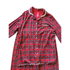 Secret Treasures Plaid Pajama Set Red Green Size XL thumbnail 3