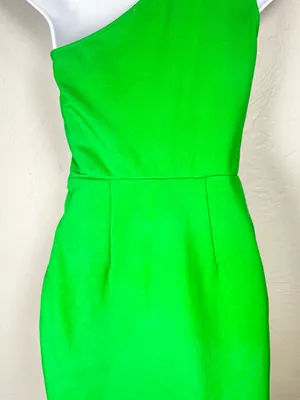 Superdown Green One-Shoulder Cutout Bodycon Mini Dress Size Small thumbnail 5