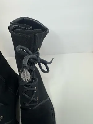 Stuart Weitzman Black Gore-Tex Side Zip Boots Womens Size 7B thumbnail 2