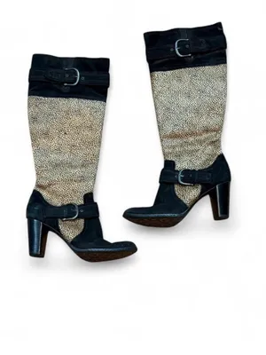 Born Crown Valencia Pony Hair Leopard Knee High Boots Size 9 thumbnail 2