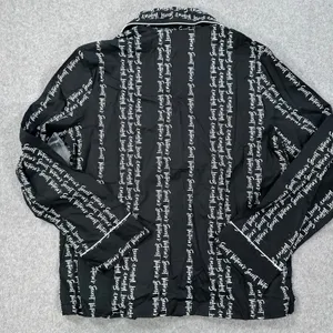 Victoria's Secret Button Up Pajama Top Women's X-Small Black/White Script New thumbnail 6