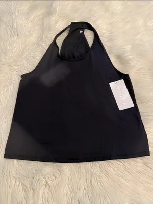 Athleta black Racerback Tank Top size XS brand new length 21” bust 30” thumbnail 3