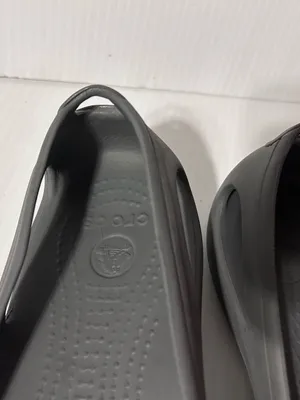 Crocs gray rubber slip on shoe women size 9 thumbnail 5