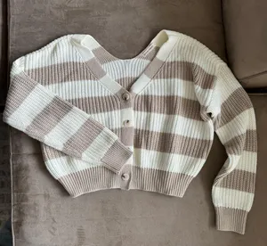 Striped Button Cardigan Multi Size L thumbnail 1