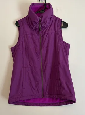 Columbia Vest Womens L Purple Fleece Lined Insulated Zip Outdoor Ski Lightweight thumbnail 1