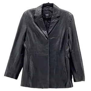 Vintage Mossimo Womens Blazer Jacket Size Small Leather Baddie Grunge Edgy‎ Punk thumbnail 1