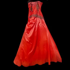 Riva Designs Strapless Beaded Coral Prom Gown NWT Size 6 thumbnail 7