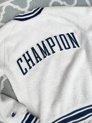 Cream Sherpa Bomber Varsity Jacket thumbnail 12