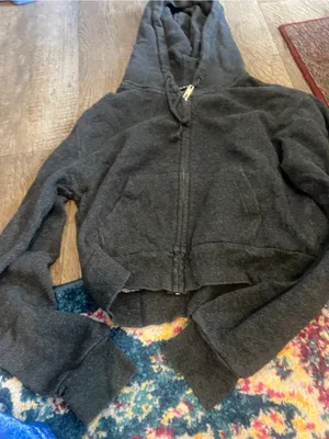 Brandy Melville grey cropped hoodie thumbnail 6