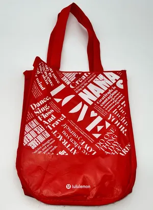 Lululemon Athletica Vibrant Red Carryall thumbnail 1
