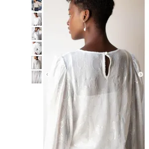Eva Franco Sheer Sequined Blouse White thumbnail 6