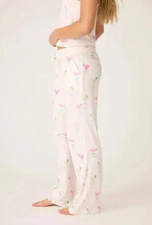 NEW P.J. Salvage Pretty Punch cocktail Pajama Set Baby Pink Stripe Size S thumbnail 8