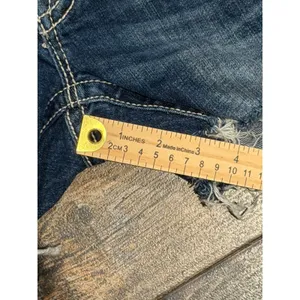 Miss Me Angel‎ Wings Cross Bling Distressed Denim Low Rise Y2K Bermuda Shorts 25 thumbnail 7