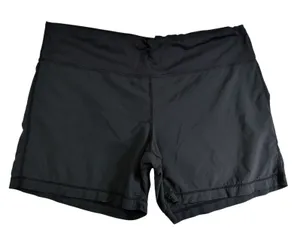 Lululemon Unlined Run Shorts Black Size 8 Activewear Midi Workout Running thumbnail 1