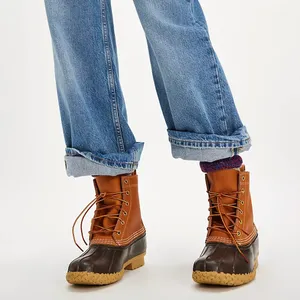 L.L. Bean Women’s Bean Boots 8” Lace Up Tan Brown Gum Boots Size 7 Classic thumbnail 2