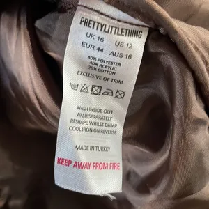 NWT PrettyLittleThing Brown Brushed Longline Button Up Shirt Shacket 12 thumbnail 10
