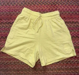 Frankie's Bikinis neon Yellow Drawstring cotton lounge high rise Shorts thumbnail 1