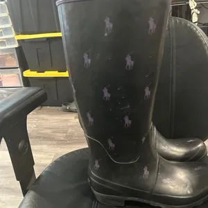 Polo by Ralph Lauren Black Boots with Purple Accents thumbnail 5