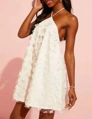 VICI | Niari Floral Embellished Halter Mini Dress thumbnail 2