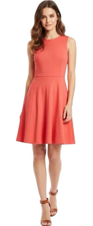 Halston Heritage Womens Dress Fit & Flare Sleeveless Summer Fall Wedding Sz 4 thumbnail 1