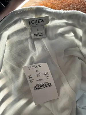 J. Crew Navy and White Striped Tie-Shoulder Tank thumbnail 5