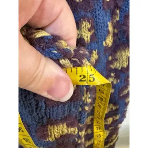 Free People‎ Womens Little Animal Pullover Blue Fig Combo Size Medium Oversized! thumbnail 13