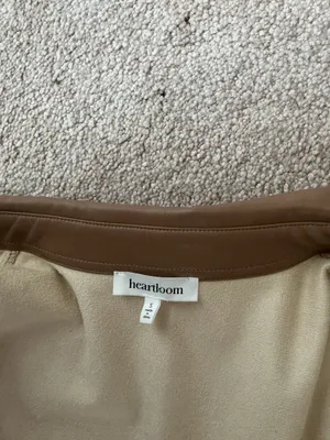 Heartloom Delancey Top In Coco-Faux Leather- Sz Small thumbnail 12