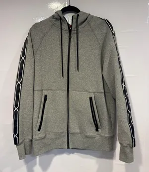 Hunter‎ Grey Zip-Up Hoodie with Black Trim thumbnail 1