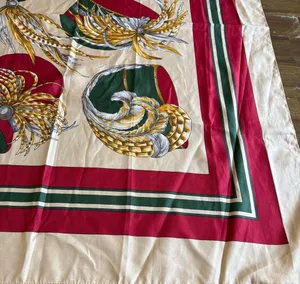 Vintage Hat Printed Scarf Italy Silk Betmar Classy Feathers Retro Gatsby thumbnail 2