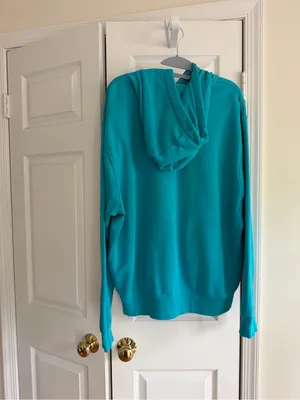 Nike Sportswear Club Fleece Turquoise Aqua Hoodie Pullover Size L thumbnail 6
