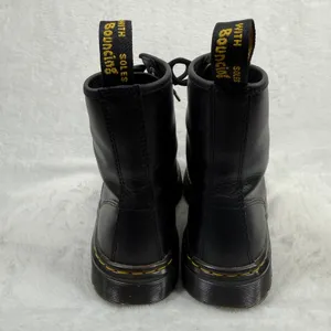 Dr. Martens Zavala Black Leather Combat Boots Womens‎ Size 5 USL AW004 Round Toe thumbnail 5