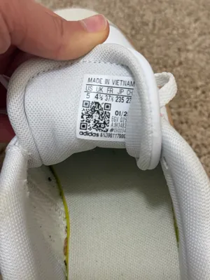adidas White Sneakers with Pink Stripes and Gum Sole thumbnail 3