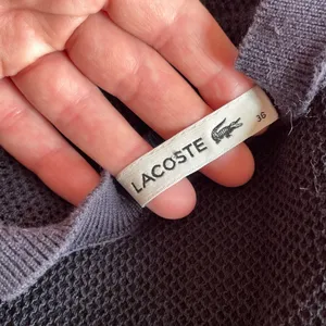 Lacoste Striped Knit Crewneck Pullover Sweater Women’s Size 36 Navy Blue White thumbnail 5
