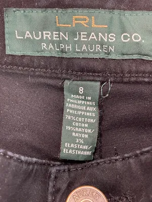 Ralph Lauren Black Coated Plush Denim Jeans thumbnail 4