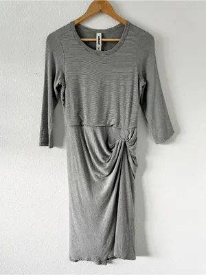 Anthropologie Amadi Striped Jersey Knit Side Knot Dress thumbnail 2