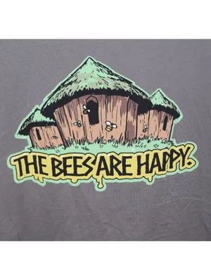 Valheim "The Bees Are Happy" Graphic Tee Grey Video Game Merch, Size XXL thumbnail 4