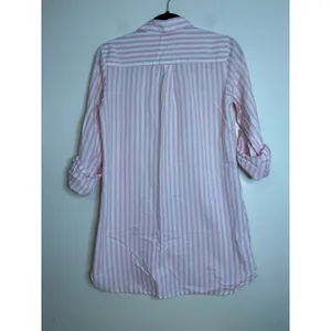 Victoria's‎ Secret Pink White Striped Cotton Button Down Nightshirt Medium thumbnail 6