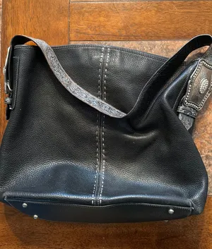 Brighton Shoulder Leather Bag Black Vintage thumbnail 1